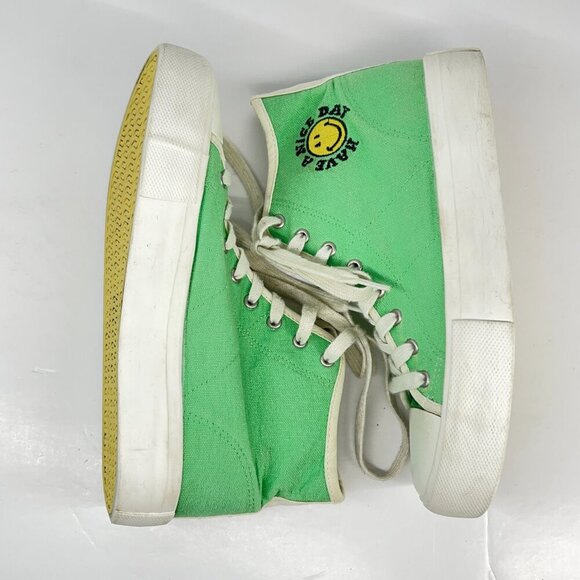 Sz 8.5- American Eagle x The Smiley Company Canvas High Top Platform Sneakers - Picture 8 of 15